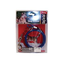 Boss Pet PDQ Q251500099 Pet Tie-Out Belt, 10 ft L Belt/Cable, For: Large Dogs up to 60 lb