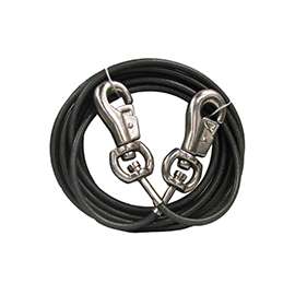 Boss Pet PDQ Q683000099 Super Beast Tie-Out, 30 ft L Belt/Cable, For: Dogs Up to 125 lb