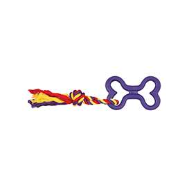 Chomper WB11440M-PG Dog Toy, Tug Bone Toy, Cotton, Assorted