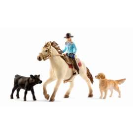 Tan Riding Cowgirl