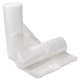 Linear Low Density Can Liners, 11 gal, 7 mil, 23.75" x 30", Clear, 500/Carton