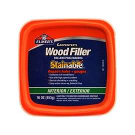 Elmers E891 Paintable, Stainable Wood Filler, 16 fl-oz Tub