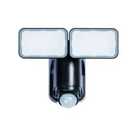 Heath Zenith HZ-7163-BK Motion Activated Security Light, 2-Lamp, LED Lamp, 600 Lumens Lumens, Plastic Fixture