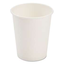Dopaco Paper Hot Cups, 8 oz, White, 50/Bag, 20 Bags/Carton