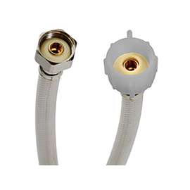 FLUIDMASTER B4TV12 Toilet Connector, 1/2 in Inlet, FIP Inlet, 7/8 in Outlet, Ballcock Outlet, Vinyl Tubing, 12 in L