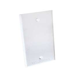 HUBBELL 5173-6 Cover, 4-17/32 in L, 2-25/32 in W, Metal, White, Powder-Coated