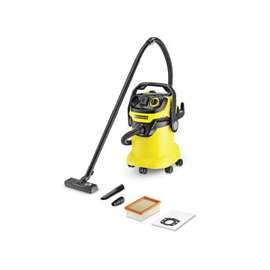 Karcher WD5/P 1.348-197.0 Wet and Dry Vacuum Cleaner, 6.6 gal Vacuum, 73 dBA, Pleated Filter, 1800 W, 120 V