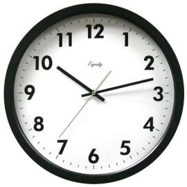 14" BLK Comm Wall Clock
