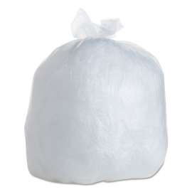 High Density Coreless Can Liners, 30 gal, 10 microns, 30" x 37", Clear, 500/Carton