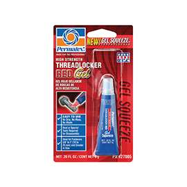 Permatex 27005 Threadlocker, Gel, Mild, Red, 5 g