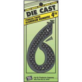 4" BLK ALU Number 6