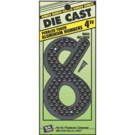 4" BLK ALU Number 8