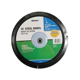 ARNOLD 1275-B Tread Wheel, Semi-Pneumatic, Steel, For: Lawn Mowers