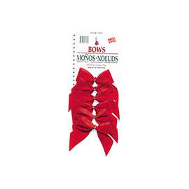 Holidaytrims 7930 Outdoor Bow, 0.5 in H, Velvet, Red