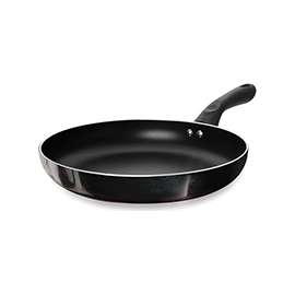 Ecolution Artistry Series EABK-5124 Fry Pan, 9-1/2 in Dia, Aluminum Pan, Black Pan, Hydrolon Pan, Stay-Cool Handle