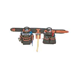 CLC Tool Works Signature Series 51452 Tool Belt, 29 to 46 in Waist, Ballistic Nylon, Black, 25-Pocket