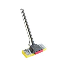 Quickie 274ZQK Automatic Sponge Mop, 11 in W Frame, Cellulose Mop Head, Yellow Mop Head, Screw, Steel Handle