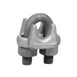 1000-G Series Wire Rope Clips, 5/8 in, Galvanized Zinc