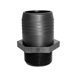GREEN LEAF A1212P Adapter, 1/2 in, MPT x Hose Barb, Polypropylene