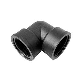 GREEN LEAF ELF114P Pipe Elbow, 1-1/4 in, FPT, 90 deg Angle, Polypropylene