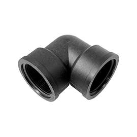 GREEN LEAF ELF112P Pipe Elbow, 1-1/2 in, FPT, 90 deg Angle, Polypropylene