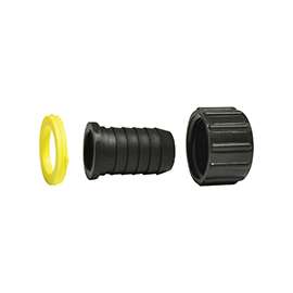 GREEN LEAF B3412WP Assembly Fitting, 1/2 in, Barb, Polypropylene