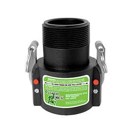 GREEN LEAF GLP 200 B Cam Lever Coupling, 2 in, Female x MNPT, Glass Filled Polypropylene