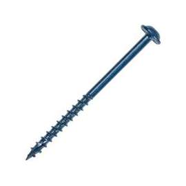 Kreg Blue-Kote SML-C250B-250 Pocket-Hole Screw, #8 Thread, Coarse Thread, Maxi-Loc Head, Square Drive, Carbon Steel