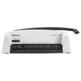 Starlet2+ Manual Comb Binding Machine, 120 Sheets, 19 1/2 x 8 x 5 1/2, White