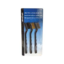 ProSource C 30300 Mini Scratch Brush Set, Brass, Stainless Steel, Polyester Bristle