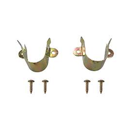 ProSource 33059CZB-PS Closet Pole Bracket, Steel, Satin Brass Tone