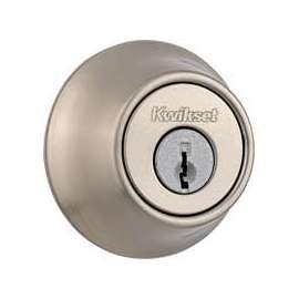 2-CYL DEADBOLT K3 STN NICKL BX