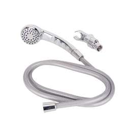 Boston Harbor Hand-Held Shower Head With Gray Rubber Tips, 2 gpm, 80 psi, Plastic, Chrome
