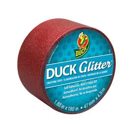 Duck 282504 Crafting Tape, 5 yd L, 1.88 in W, Red