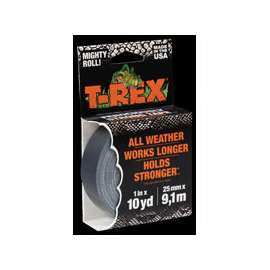 T-Rex 241330 Mighty Duct Tape, 10 yd L, 1 in W, Gunmetal Gray