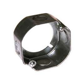 RACO 111 Extension Ring, 1-1/2 in L, 3.165 in W, 4 -Knockout, Steel, Galvanized