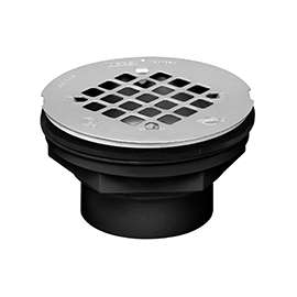 Oatey 42086 Shower Drain, ABS, Black, For: 2 in SCH 40 DWV Pipes