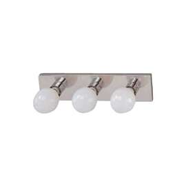 Boston Harbor Vanity Bar Fixture, 100 W, 3-Lamp, G Lamp, Steel Fixture, Polished Chrome Fixture
