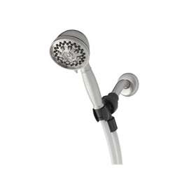 Waterpik XAT-613E Fixed Shower Head, Round, 1.8 gpm, 1/2 in Connection, ABS, Chrome, 3-1/2 in Dia, 4-1/8 in W