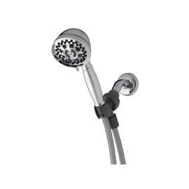 Waterpik XAT-643E Handheld Shower Head, 1.8 gpm, 6 Spray Settings, Chrome, 5 ft L Hose