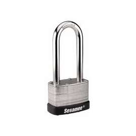 Sesamee Keyless Padlocks, 5/16 in Diam., 2 1/4 in L X 1 in W, Brass