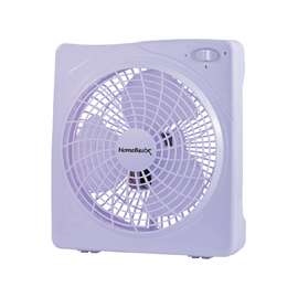 PowerZone F-1022 Box Fan, 120 VAC, 10 in Dia Blade, 3-Blade, 3-Speed, White