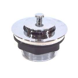 US Hardware P-105C Bathtub Strainer with Stopper, Plastic, Chrome