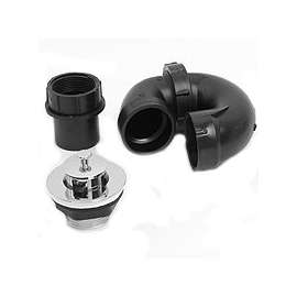 US Hardware P-118C Tub Drain Kit, ABS, Black
