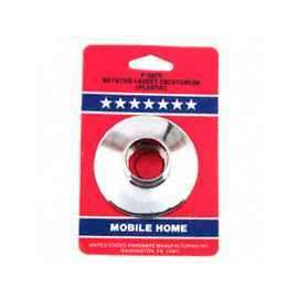 US Hardware P-597C Tub Faucet Escutcheon, 15/16 in Connection, Threaded, 3-1/2 in OD, Plastic, Chrome Plated