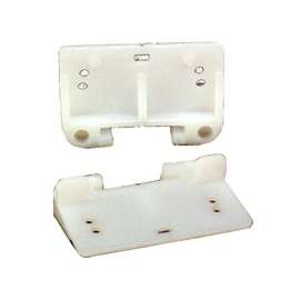 US Hardware WP-8814C Drawer Guide, Plastic, White