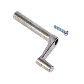 American Hardware WP-8885C Window Crank with Bolt, Zinc, Mill, 1 Carded