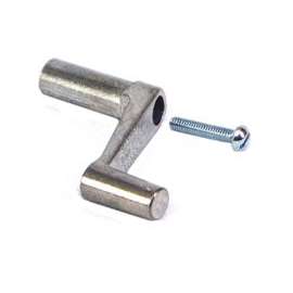 American Hardware WP-8887C Window Crank with Bolt, Zinc, Mill, 1 Carded