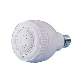 Boston Harbor Shower Head, 2 gpm, 3 Spray Functions, 80 psi, Plastic, White