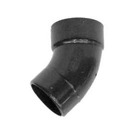 CANPLAS 102401BC Street Pipe Elbow, 1-1/2 in, Spigot x Hub, 45 deg Angle, ABS, Black